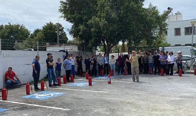 Bodrum Belediye AŞ personeline yangın müdahale konularında eğitim verildi