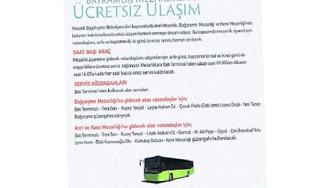 Bayramda mezarlıklara ücretsiz ulaşım