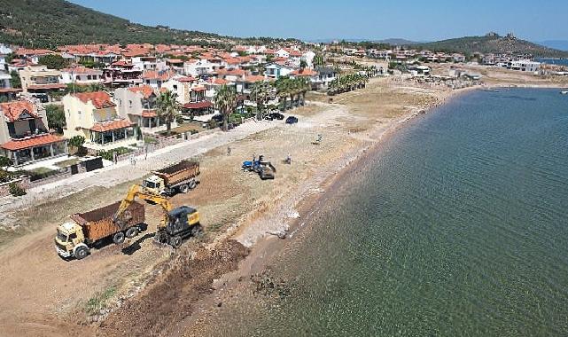 Cunda Arka Deniz iş makineleriyle baştan sona temizlendi