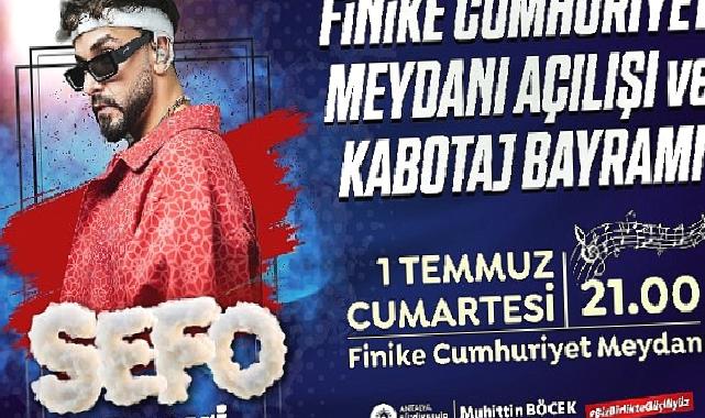 Finike Cumhuriyet Meydanı Sefo konseri ile açılıyor