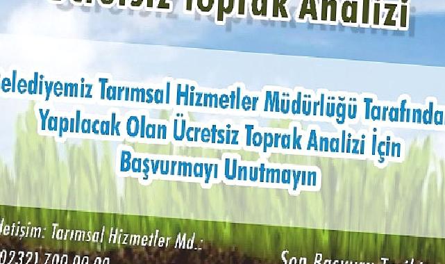 Menderes’te Ücretsiz Toprak Analizi