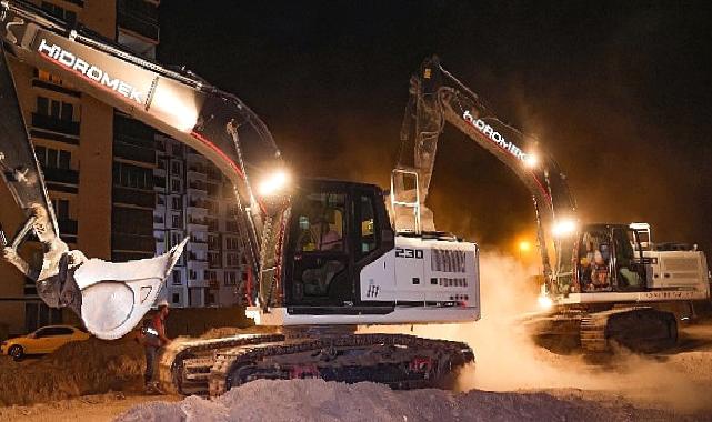 İçme Suyu Ana İsale Hattı Yenileme Çalışmaları sabaha kadar sürdü