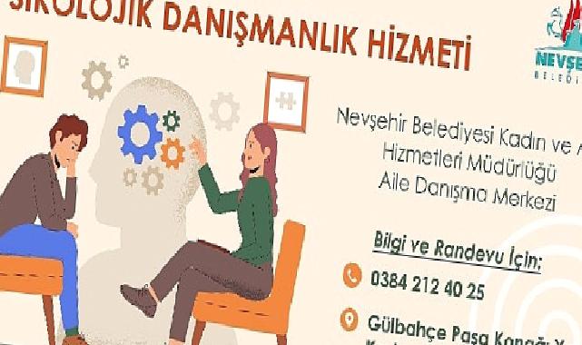 Nevşehir Belediyesi Aile Danışma Merkezi’nde ücretsiz Psikolojik Danışmanlık Hizmeti