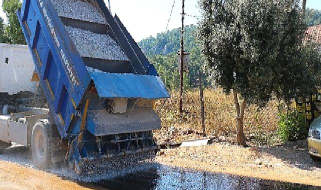 Erentepe, İncircik ve Toptaş grup yolunda asfalt çalışması