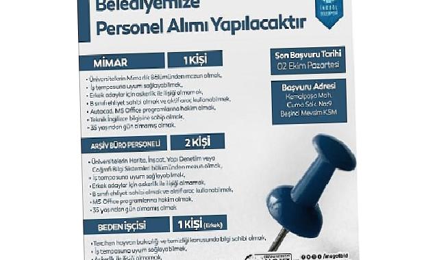 İnegöl Belediyesi Mimar, Büro Personeli Ve Beden İşçisi Alacak