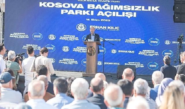 Başkan Soyer Kosova Bağımsızlık Parkı açılışında konuştu “Buca Metrosu’nu tarihinden önce bitireceğiz”