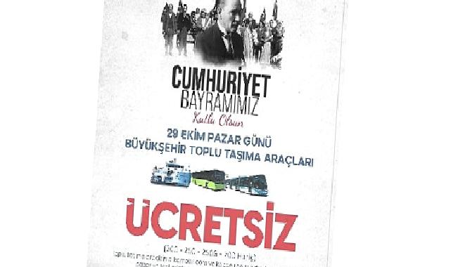 Kocaeli Büyükşehir’den 29 Ekim’de ücretsiz ulaşım