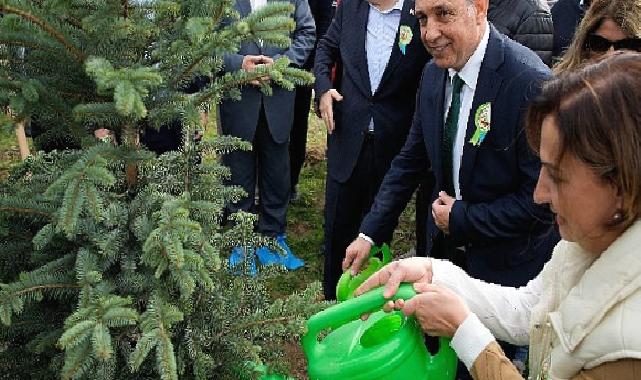 Kuzey marmara otoyolu cumhuriyete nefes için 2023 fidanı toprakla buluşturdu