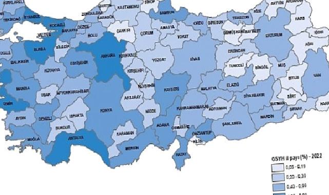 Gayrisafi Yurt İçi Hasıladan (GSYH) en yüksek payı yüzde 30,4 ile İstanbul aldı