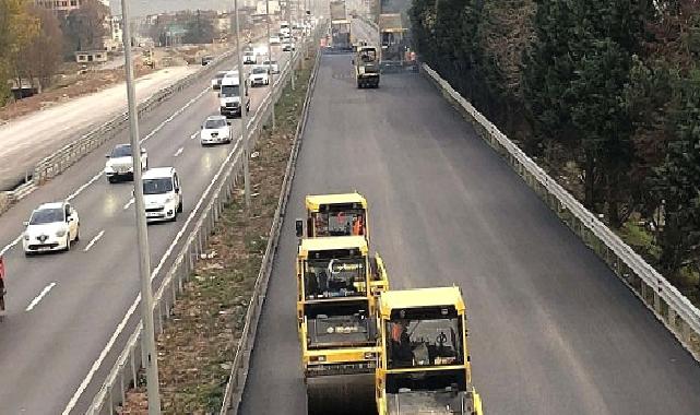 Kocaeli Stadyum yolunda D-100 Ankara yönü asfaltlandı