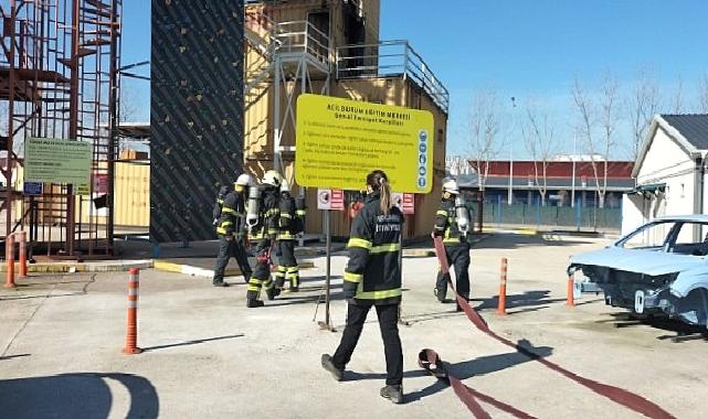 Büyükşehir İtfaiyesi’nden tersane personeline eğitim