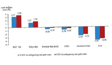 Tüik: Aylık en yüksek reel getiri BIST 100 endeksinde oldu